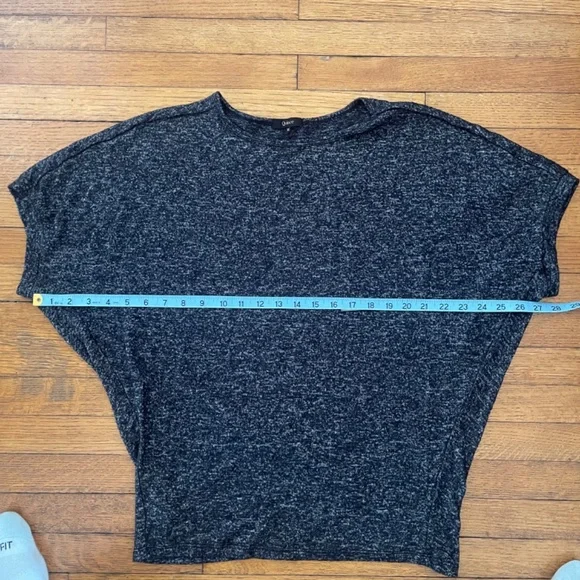 Quince Dark Heather Gray Short Sleeve Jersey Fit Top Sz M - Picture 5 of 7